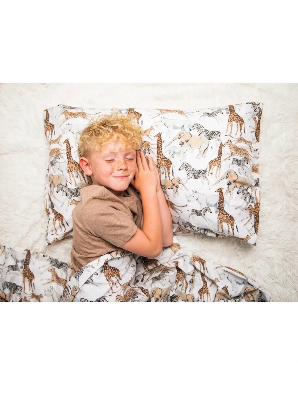 Safari Animal Print Twin Sheet Set